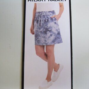 HILARY RADLEY Women's Pull On elastic waist Periwinkle Combo Tie Dye Skirt  S